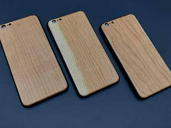 Дерев'яний оригінальний чохол для телефону iPhone 6/6s PLUS під гравіювання колір "вільха" / Дерев'яний оригінальний чохол для