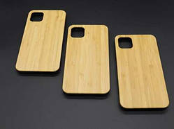 Чохол дерев'яний на смартфон iPhone 11 PRO MAX "Бамбук" протиударний під гравіювання / Чохол дерев'яний на смартфон iPhone 11 PRO