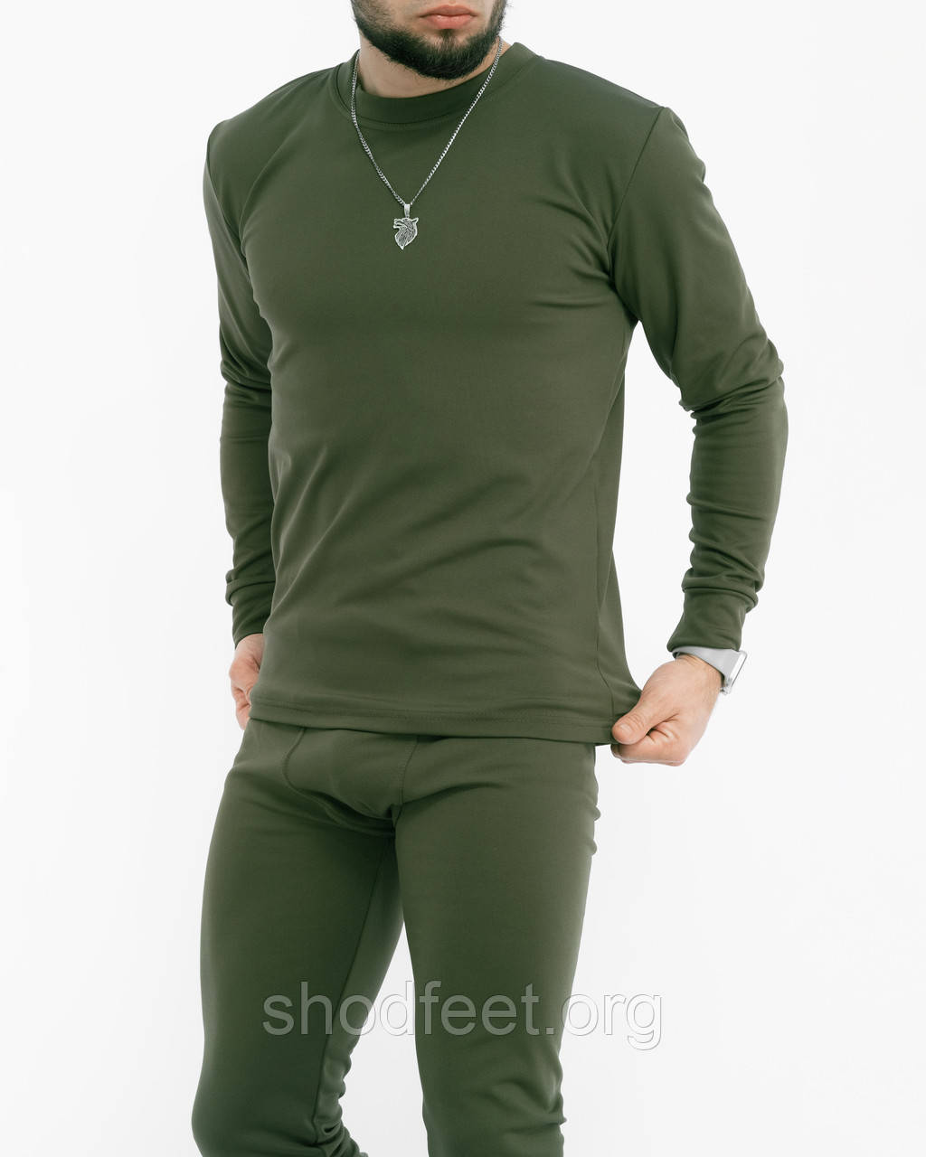 Термобілизна чоловіча Дайвінг Therm Fleece Winter Khaki, фото 1