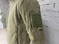 Тактическая флисовая кофта цвета Олива от производителя BIKATEX, размер L, мужская / Тактическая флисовая