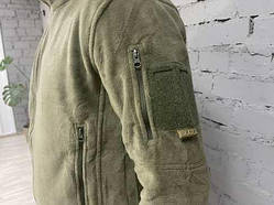 Тактическая флисовая кофта цвета Олива от производителя BIKATEX, размер L, мужская / Тактическая флисовая кофта цвета Олива от