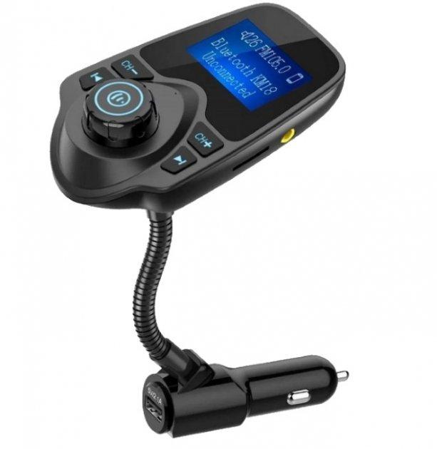 Трансмітер FM MOD T10 + BT MP3 модулятор фм для авто з екраном