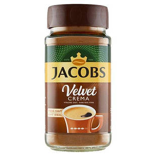 Кава розчинна Jacobs Velvet CREMA, 200 г в скляній банці, Німеччина,