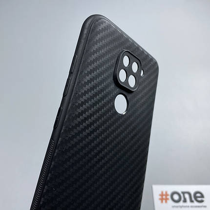 Чохол для Xiaomi Redmi Note 9 тонкий карбоновий чохол на телефон сяомі редмі нот 9 чорний CSl, фото 3