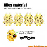 4шт Ковпачки на ніпель у формі Долара ковпачок колеса долар, фото 3