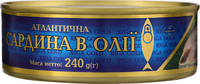 Консерва рыбная сардина Рижское золото кусками в масле 240 г, ж/б, кусками
