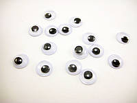 Глазки для игрушек черно-белые 7 мм. Круглые глаза для поделок и кукол Фурнитура для рукоделия