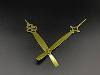 Стрелки для настенных часов 2 шт в комплекте часовая и минутная золотого цвета с фигурным дизайном