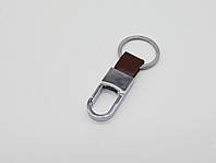 Карабин для ключей с кольцом. Цвет коричневый. 75х18х30 мм
