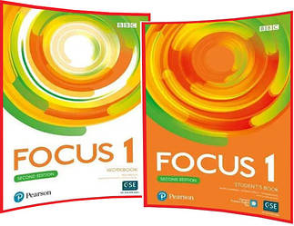 Focus 2nd edition 1. Student's+Workbook. Комплект книг з англійської мови. Підручник+Зошит. Pearson