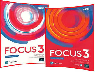 Focus 2nd edition 3. Student's+Workbook. Комплект книг з англійської мови. Підручник+Зошит. Pearson