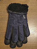 Чоловічі, зимові, балконові рукавички на щільному хутрі. Чорний XXL р, фото 5