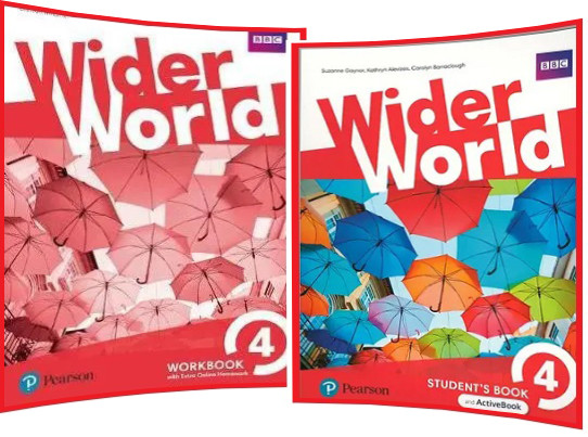 Wider World 4. Student's+Workbook. Комплект книг з англійської мови. Підручник+Зошит. Pearson