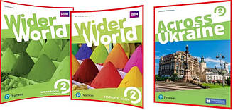 Wider World 2. Student's+Workbook+Across Ukraine. Повний комплект книг з англійської мови. Підручник+Зошит