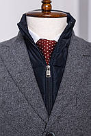 Мужское деловое приталенное пальто демисезонное с отстегивающимся воротником XXL
