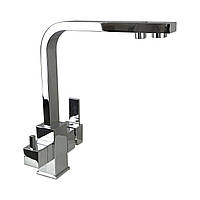 Змішувач для кухні з підключенням фільтрованої води Globus Lux LAZER GLLR-0111 CHROM ХРОМ