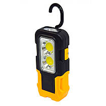Потужний LED ліхтар на батарейках ААА Panther PT-1915 Жовтий, світлодіодний ліхтарик з магнітом