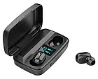 Уцінка (2 правих навушники) Навушники бездротові UnduranceRun J16 із зарядним боксом, LCD і Power Bank Black  ⁇, фото 3
