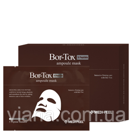 Пептидна тканинна маска для обличчя Medi-peel Bor-Tox Peptide Ampoule Mask 30 мл, фото 1