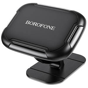 Автомобільний магнітний утримувач для телефону на липучці Borofone BH36 Voyage Чорний