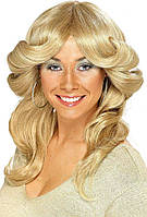 Smiffy's 70s Flick Wavy & Layered Wig, Blonde, 42251