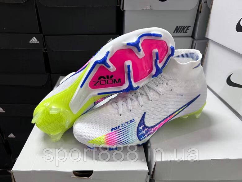 Nike mercurial superfly v clearance fg white rainbow colourful edition