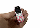 Міні мобільний маленький телефон L8 Star BM10 (2Sim) рожевий, фото 6