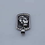 Брелок — Боксерська рукавичка на ключі кулон підвіска сріблястий, фото 3