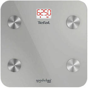Ваги Tefal підлогові Goodvibes Life, 160кг, Bluetooth, AAAx3 в комплекті, скло, сірий Baumar - Завжди Вчасно