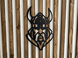 Настінний декор панно картина лофт із металу Вікінг