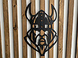 Настінний декор панно картина лофт із металу Вікінг, фото 3