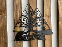 Настінний декор панно картина лофт із металу Валькнут Вальхала