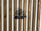 Настінний декор панно картина лофт із металу Валькнут Вальхала, фото 2
