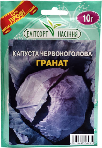 Насіння червонокачанної капусти Гранат 10 г середньопізня, фото 1