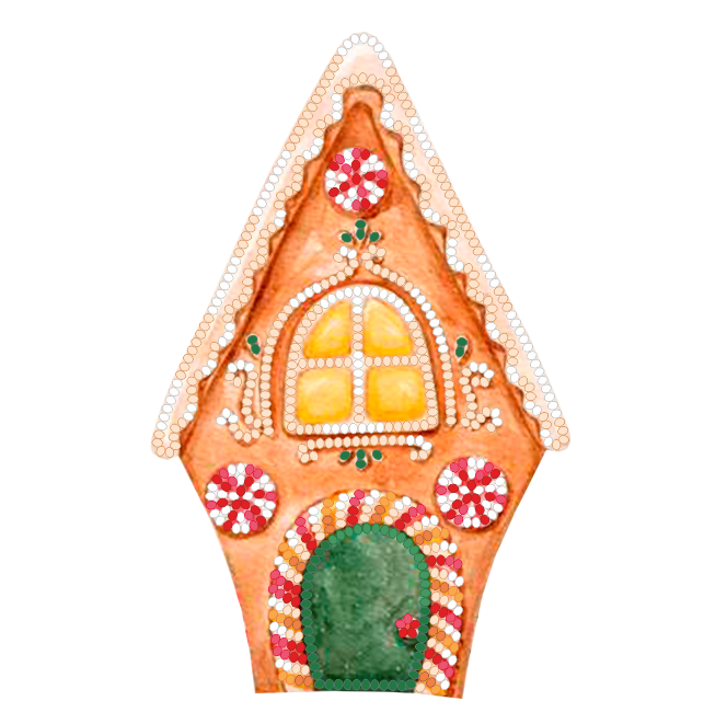 Схема вишивки бісером на велюрі Пряниковий будиночок — 2  ВЛ-050