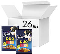 Purina Felix Fantastic Duo с говядиной и птицей в желе 26*85г