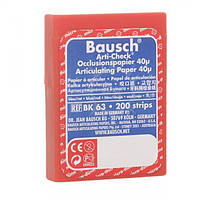 Папір артикул. BK 63 червоно-синій 40 мк, 200 шт Bausch/Бумага артикуляционная