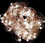 Світлодіодна Гірлянда-штора електрична на 280 Led великих матових "Водоспад" біла тепла 3*1.5 м, фото 3