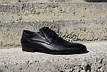 Чоловічі туфлі Pan з перфорацією, чорні -  42 розмір, фото 3