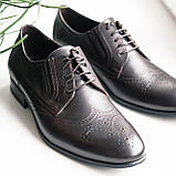 Шкіряні чоловічі туфлі ІКОС 3.1 коричневі, фото 3