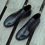 Шкіряні черевики чукка Ікос чорні 45 розмір, фото 4