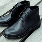 Шкіряні черевики чукка Ікос чорні 45 розмір, фото 6
