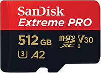SanDisk Карта памяти microSD 512GB C10 UHS-I U3 R200/W140MB/s Extreme Pro V30 + SD Baumar - Всегда Вовремя