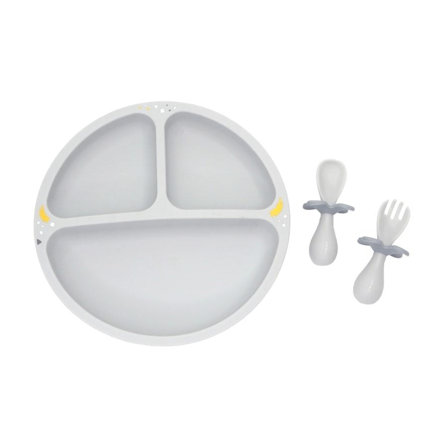 Oribel Набор посуды Cocoon тарелка, ложка, вилка серый Baumar - Всегда Вовремя - фото 5 - id-p1729667126