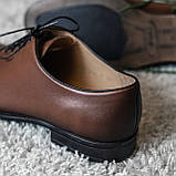 Стильні туфлі оксфорди рудого кольору Ikos 385, фото 4
