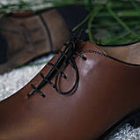 Стильні туфлі оксфорди рудого кольору Ikos 385, фото 5