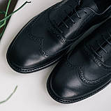 Стильні чорні туфлі оксфорди на шнурках 40 - 45 розмір, фото 3