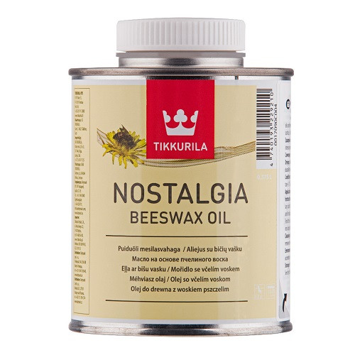 Tikkurila Nostalgia Beeswax Oil - бджолиний олія-віск для захисту дерев'яних конструкцій, 0,375 л