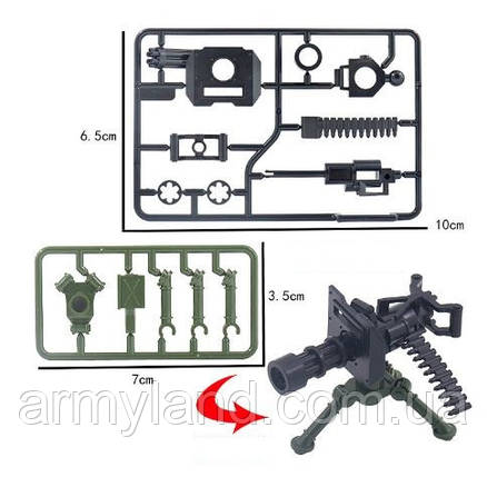 Кулемет Мініган. аксесуари для конструктора Лего, фото 2