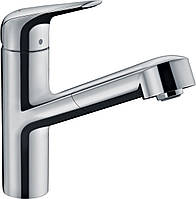 Hansgrohe Смеситель для кухни Focus M42, дл.излива - 225мм, вытяжной, 1 рычаг, KM150sBox, хром Baumar -